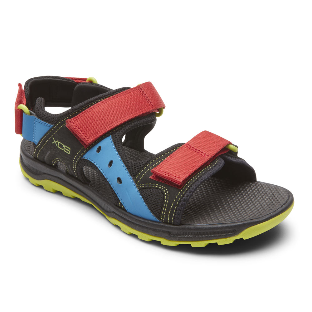 Rockport Singapore Mens Sandals - Trail Technique Adjustable Velcro Black - TJ6457830